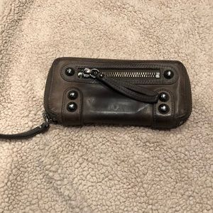 Leather  Linea Pelle wristlet wallet